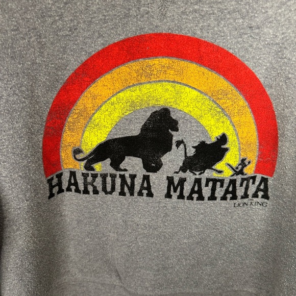 The Lion King Sweatshirt - Women Small - Gray Hakuna Matata Graphic Pullover - Picture 3 of 7